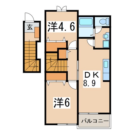 サンパティークＡの物件間取画像